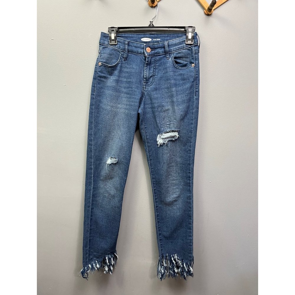 Old Navy Super Skinny raw hem jeans size 0